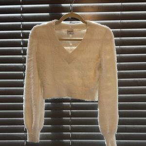 Sunday Best Cream V-Neck Sweater